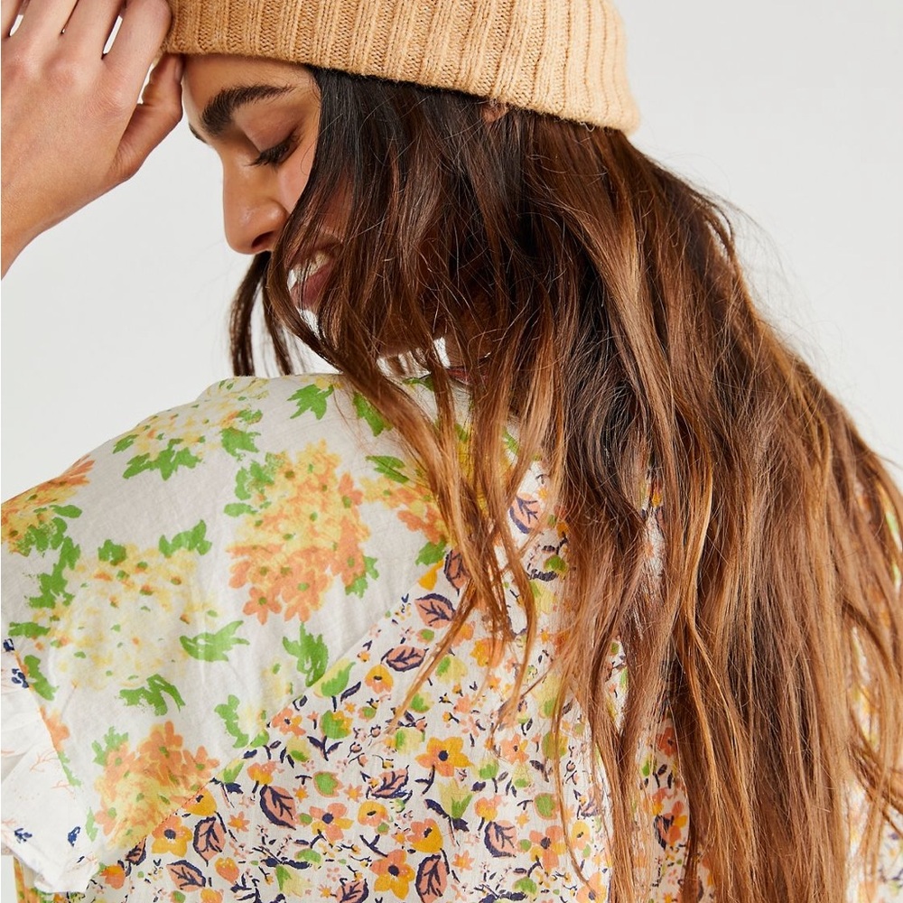 Free People Wildflower Patchwork Mini Dress Size M, NWOT - Picture 7 of 8